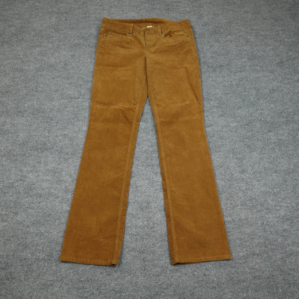 J.Crew Pants Women 31T Brown Favorite Fit Corduroy Straight Leg Stretch Tall
